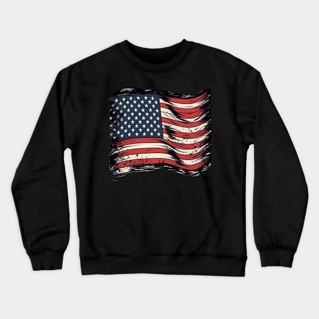 American Flag USA Crewneck Sweatshirt by SzlagRPG